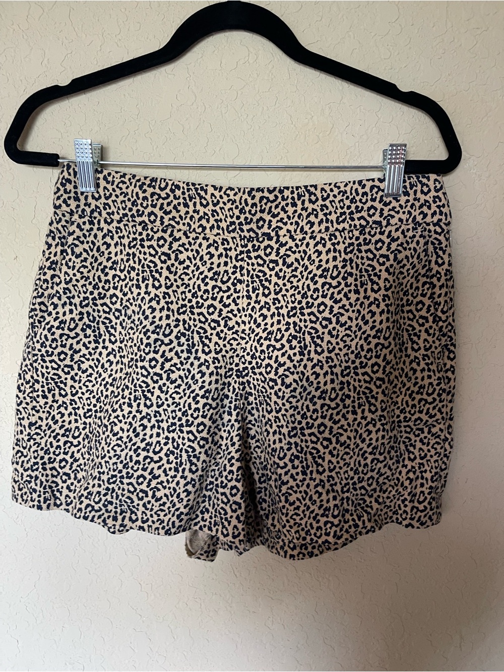 J. Crew Leopard Print Shorts - Beige and Black
